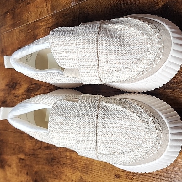 DOLCE VITA | Beige Dayo Slip-On Neutral Tweed Sneaker Loafers for Women | 7.5 - Picture 2 of 7